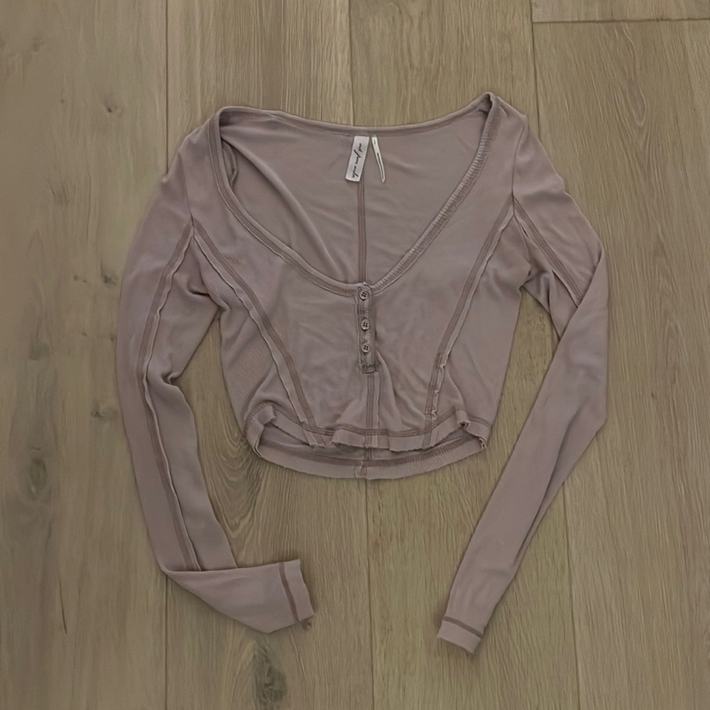 urban outfitters pink cropped low cut shirt